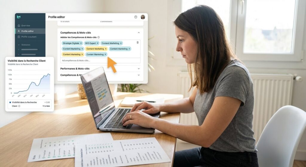 Optimisation des mots-clés d'un profil indépendant pour remonter dans les résultats de recherche des clients