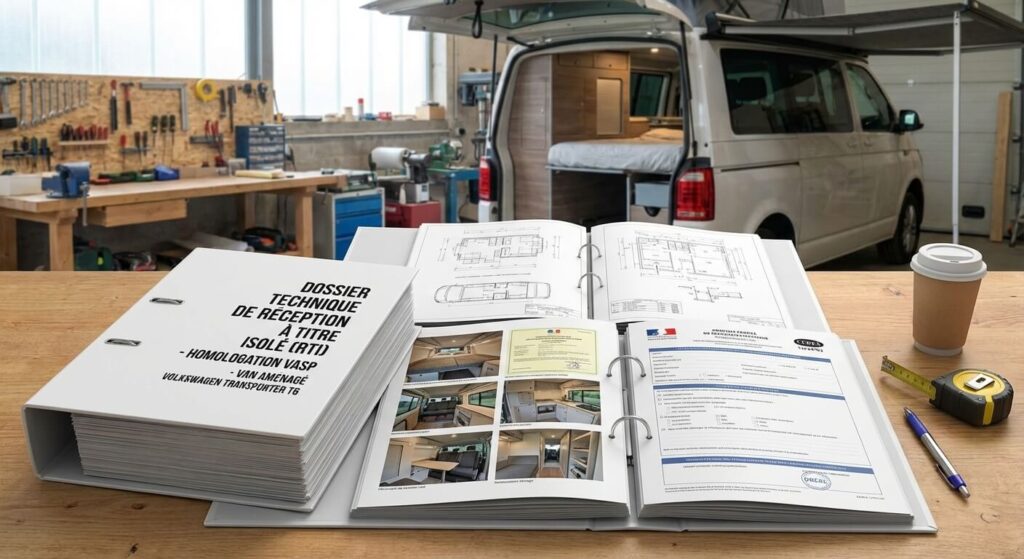 Dossier technique de réception à titre isolé (RTI) pour l'homologation VASP d'un van aménagé