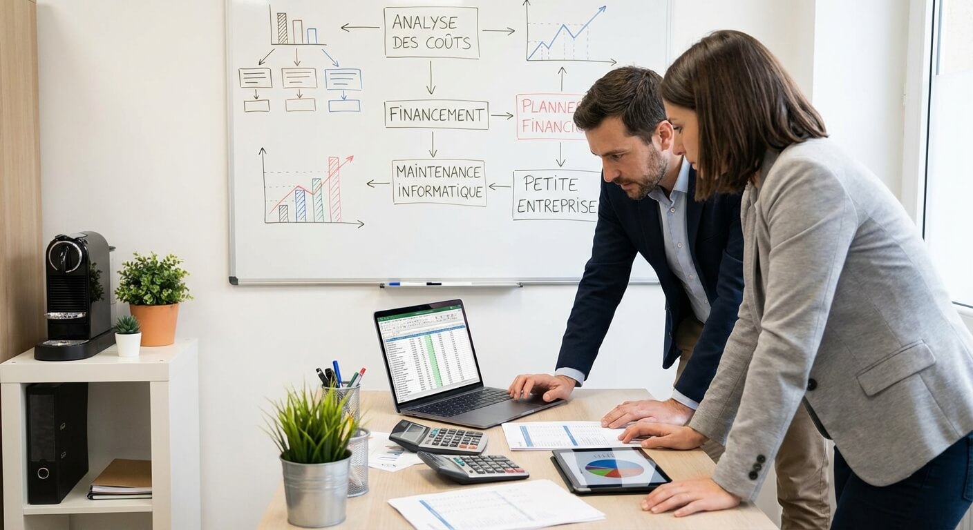 Analyse des coûts et du financement de la maintenance informatique pour une petite entreprise.