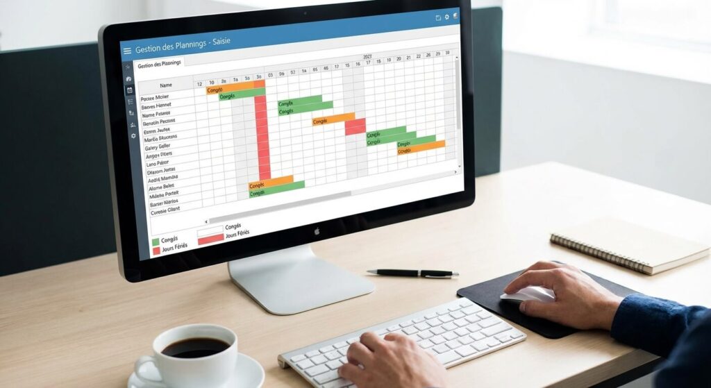 Saisie des jours de congés et des jours fériés dans un logiciel de gestion des plannings