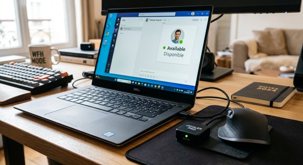 Un dispositif de "Mouse Jiggler" utilisé techniquement pour simuler une activité sur l'ordinateur.