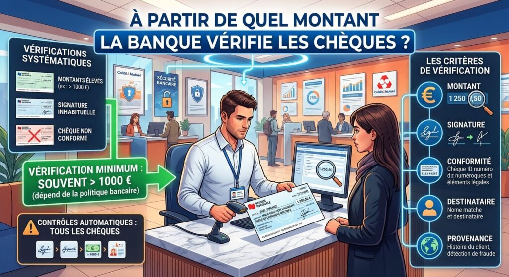 À partir de quel montant la banque vérifie-t-elle les chèques ? 3