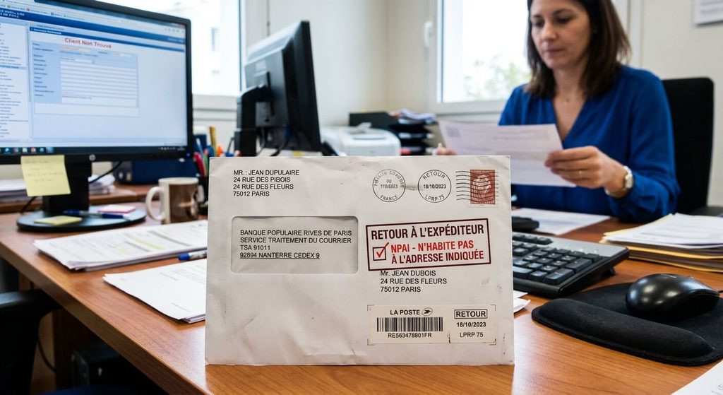 Frais pour adresse erronée (NPAI) : légalité, banques, contestation et recours 4 Courrier postal retourné à la banque avec le cachet NPAI n'habite pas à l'adresse indiquée.