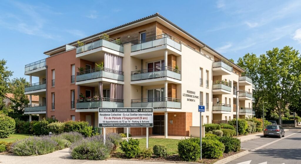 Résidence collective éligible à la loi Scellier intermédiaire mise en vente après la période d'engagement.